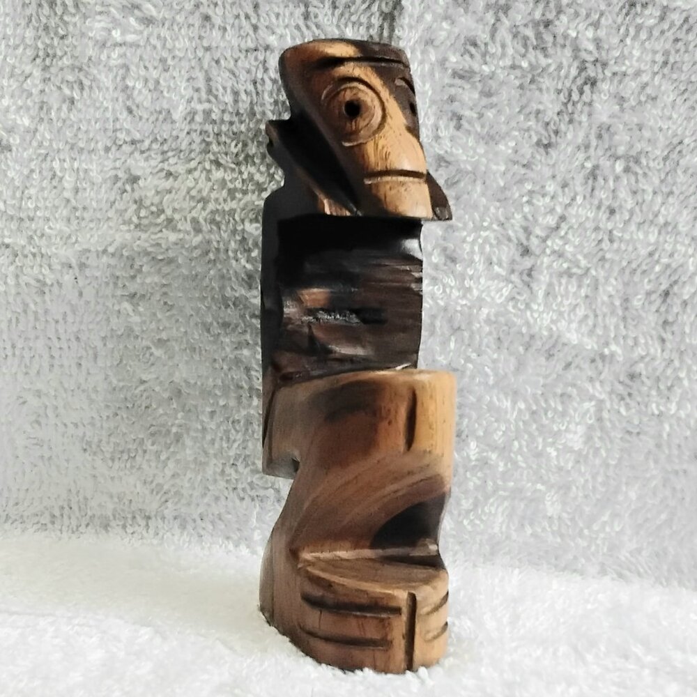 5" Handcrafted African Hear no Evil Wooden Statue!!